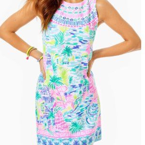 Lilly Pulitzer Gellar Shift Dress, Private Island Engineered pattern, Lined S